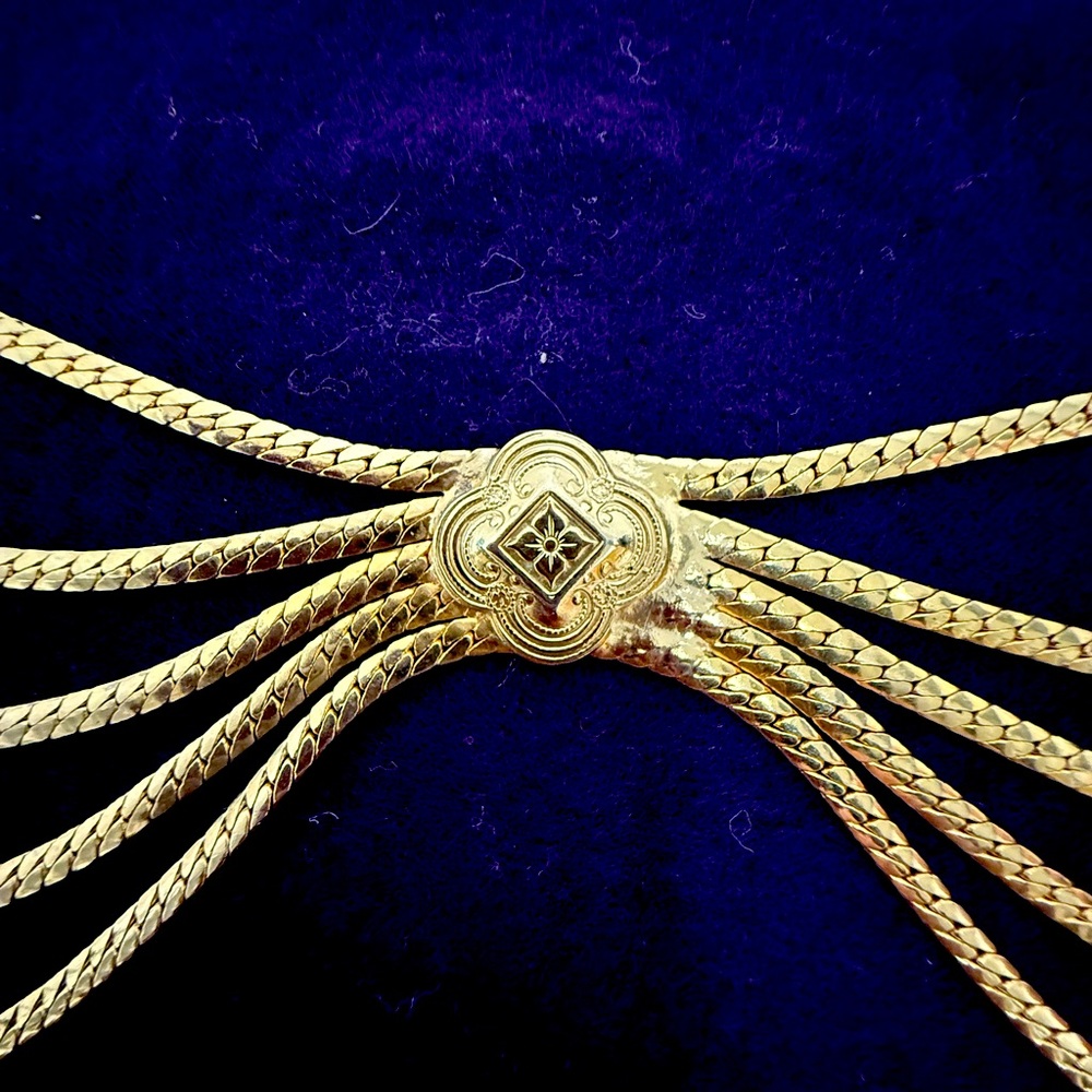 Christian Dior Vintage Gold 5-Strand Chain Belt/Necklace 30” Rare - Picture 6 of 9